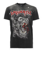 T-shirt effetto vintage con stampa Rock