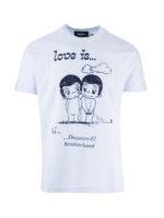 T-shirt Love Is azzurra