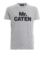 T-shirt in jersey con stampa Mr Caten