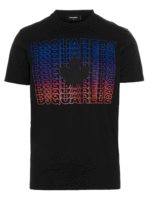 T-shirt logo effetto ottico nera