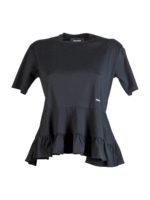 T-shirt peplum nera