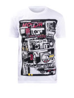 T-shirt in jersey di cotone stampato