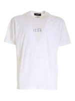 T-shirt bianca con logo Icon catarifrangente