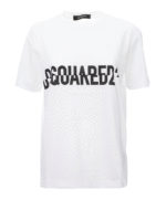 T-shirt con stampa logo sfalsato