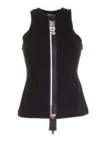 Top nero con rifinitura logo