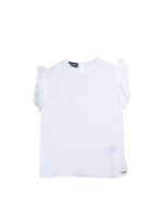 Top bianco con rouches