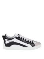 Sneaker in pelle con dettagli traforati