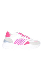 Sneaker a righe con maxi suola