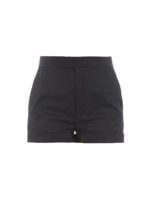 Shorts a vita alta in twill di cotone