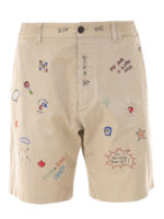 Bermuda in cotone con stampe logo