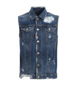 Gilet in denim effetto vintage
