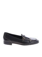 Monk strap Brera nere con borchie