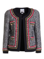 Giacca in tweed con profili a contrasto