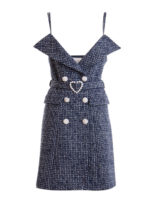 Abito doppiopetto con bottoni gioello