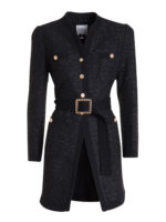 Cappotto in tweed con dettagli dorati