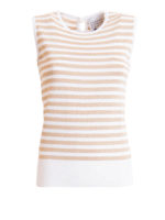 Top a righe in misto viscosa