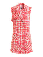 Gilet in tweed con perle