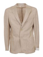 Blazer monopetto in lino cotone