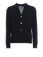 Cardigan in cotone con bordi a contrasto