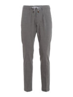 Pantaloni in lana stretch melange