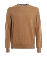 Pull girocollo in lana misto seta