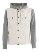 Giubbotto in denim e jersey