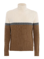 Dolcevita effetto sovrapposto in lana