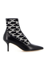 Stivaletto a calza in pelle