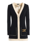 Giacca in cady con profili a contrasto