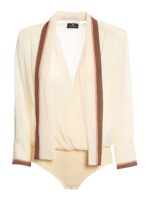 Blusa a body con lavalliere rimovibile