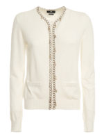 Cardigan con catena e pendenti