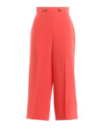 Pantaloni a gamba larga con bottoni dorati