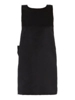 Abito in raso con piercing e fiocco