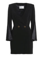 Abito in crepe con maniche a mantello