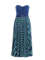 Abito bustier in jersey lame