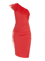 Abito asimmetrico in organza