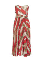 Abito plisse con stampa Foulard