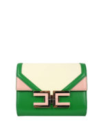 Mini tracolla color block in ecopelle