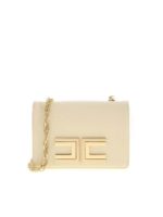 Borsa color crema con logo dorato