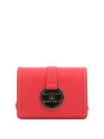 Tracolla in similpelle con logo dorato