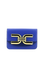 Borsa in similpelle con placca logo