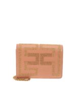 Borsa a tracolla in pelle sintetica rosa