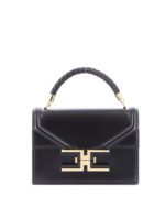 Borsetta in similpelle con manico intrecciato