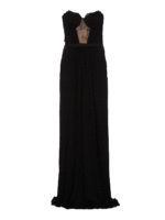 Abito in jersey lurex e pizzo