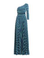 Abito monospalla a righe