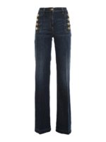 Jeans in cotone stretch con bottoni