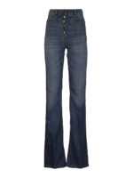 Jeans scampanati in denim stretch