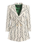 Tailleur in crepe con stampa catene