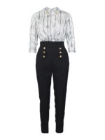 Tuta due pezzi in crepe