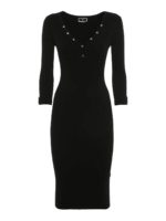 Abito in maglia con collo a V